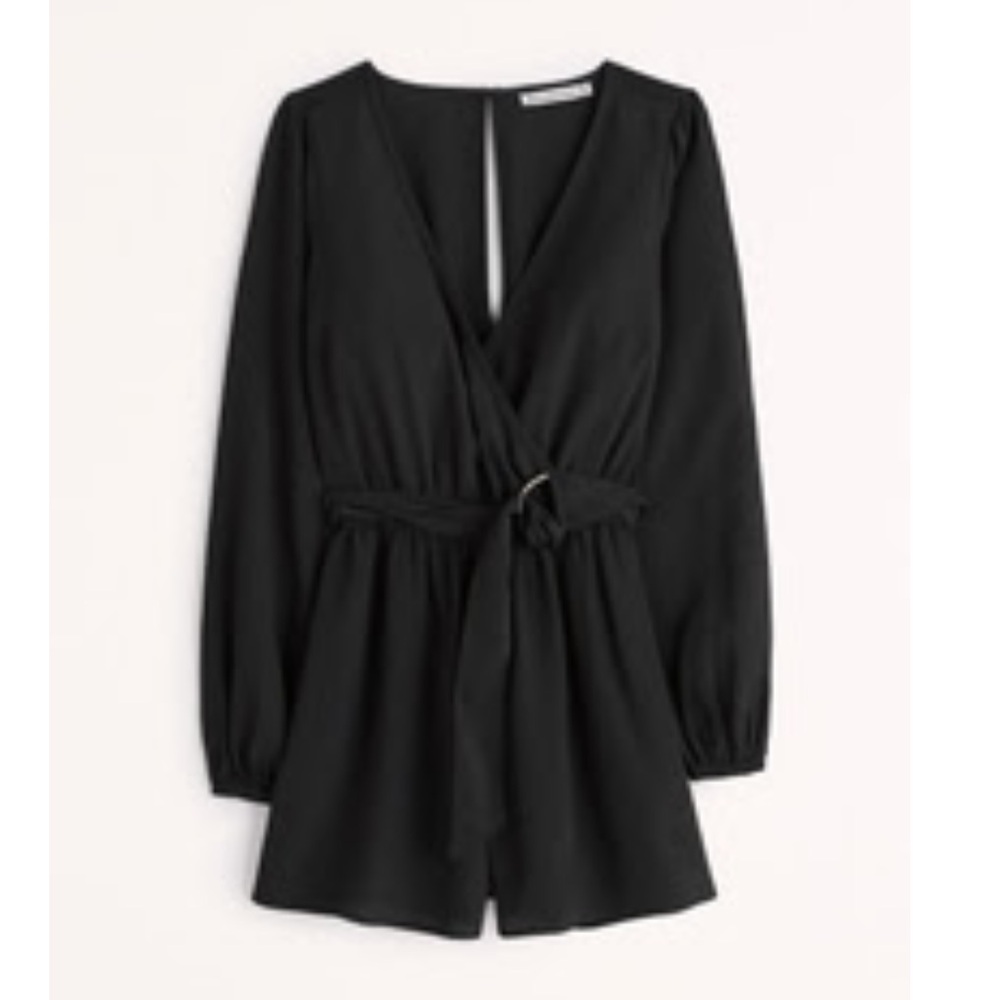 Abercrombie & Fitch Black Wrap Dress